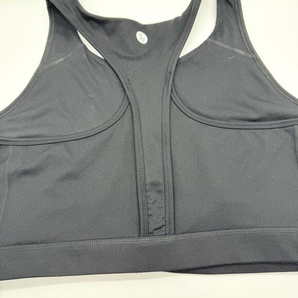 Torrid Low-Impact Wireless Zip-Front Active Sports Bra Black Plus Sz 3X Yoga Gym - Picture 9 of 10